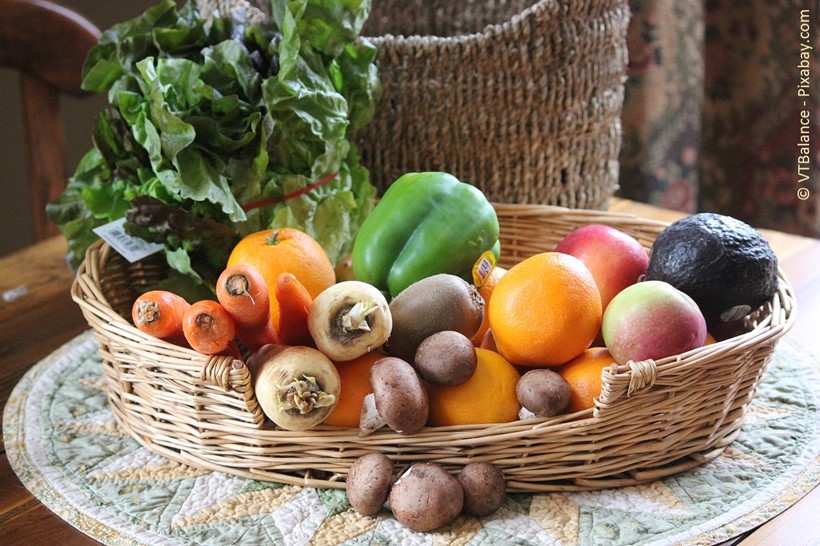 Obst, Gemüse und Pilze sind Vitaminlieferanten
